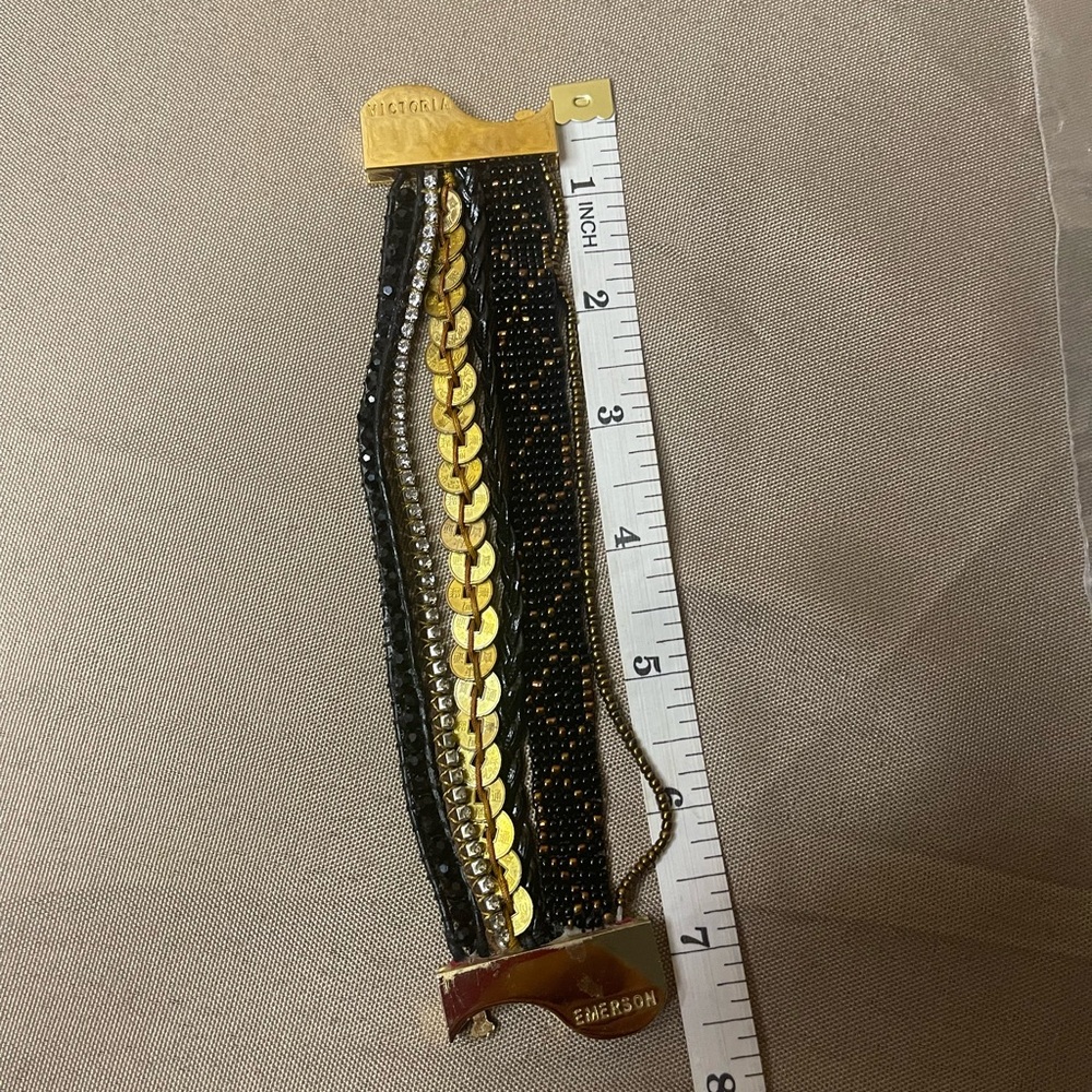 Gold and Black Women's Bracelet
